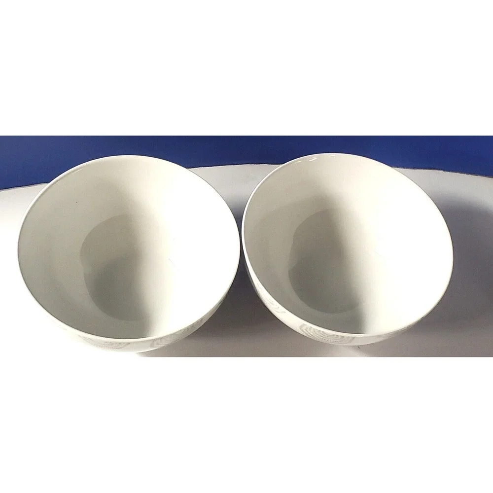 DANSK Soup Cereal Bowls Lotta Thrive Grey by Lotta Jansdotter QTY 2